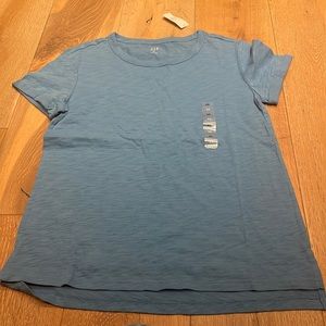 Blue gap tshirt with cuffed sleeves